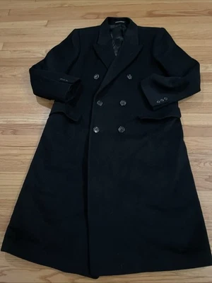 VTG Hammersley Men's Black Wool Cashmere Overcoat Made in ENGLAND 42R - Image 1 of 4