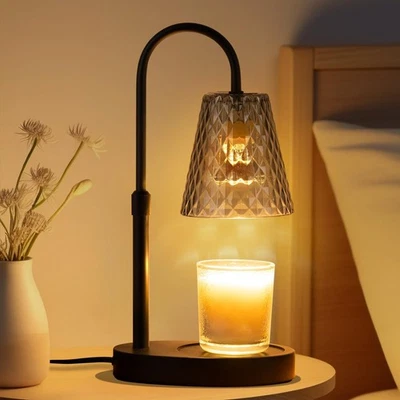 Candle Warming Lamp with Timer : Adjustable Light Level Gray  - Image 1 of 4