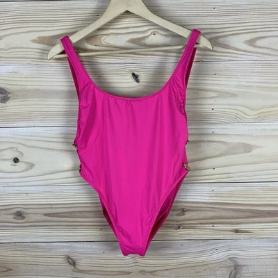 La Blanca Swimsuit Iconic Standard Anniversary 2 Button Hot Pink Womens Medium - Image 1 of 4