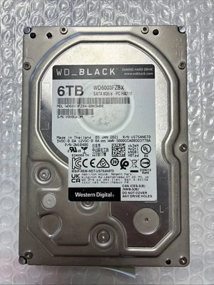 USADO Western Digital Negro WD6003FZBX-00K5WB0 6TB PN:2W10406 256M 7200 RPM HD Foto 1 de 4