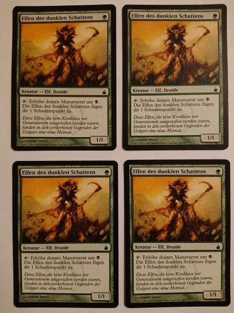 MtG CCG 4x Elfen des dunklen Schattens - Bild 1 von 1