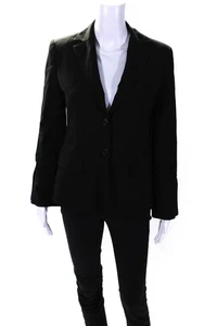 BCBGMAXAZRIA langärmliger Damenblazer mit gekerbtem Revers und zwei Knöpfen schwarz Größe 2 - Bild 1 von 6