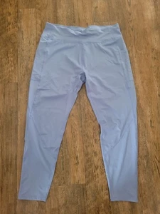 High Waisted Leggings with Pockets Workout Yoga Pants Size 3XL Light Blue  - Picture 1 of 5