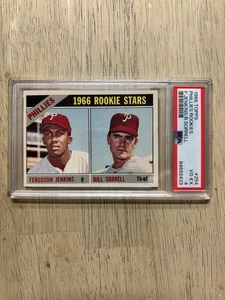 1966 Topps #254 PHILLIES ROOKIES Ferguson Jenkins/ Bill Sorrell - PSA 4 - Picture 1 of 3
