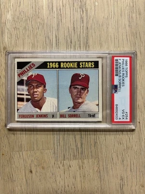 1966 Topps #254 PHILLIES ROOKIES Ferguson Jenkins/ Bill Sorrell - PSA 4 - Image 1 of 3