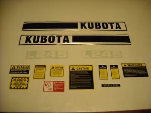 Juego de calcomanías de tractor con kit de precaución para adaptarse al capó Kubota L245 K151 - Imagen 1 de 1