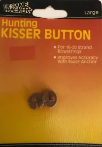 The Game Tracker Archery Hunting Kisser Button Large #5320 For 16-20 Strand Bows - Picture 1 of 12