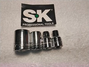 S-K 1/2" DRIVE SOCKET SET SAE 4pc SAE - Picture 1 of 8