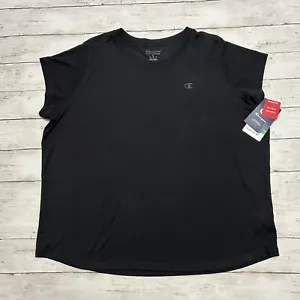 Champion Womens Plus Size Classic Sport Tee 2X Black - Picture 1 of 4
