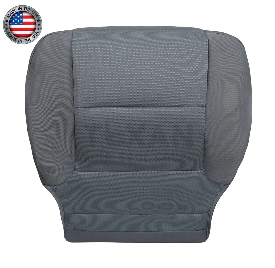 Driver Bottom Cloth Replacement Seat Cover Gray Fits 2014-2019 GMC Sierra 2500HD - Image 1 of 4