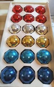 Mercury Glass Christmas Ornaments 18 Multicolor Balls 2" Vtg Franke Woolworth - Picture 1 of 6