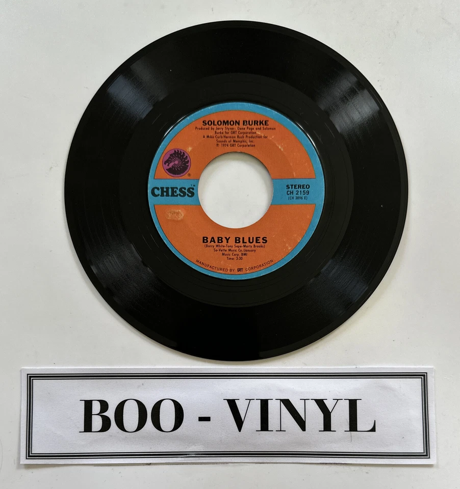 Solomon Burke - Baby Blues 7” Soul Funk Vinyl Record US Import Ex Condition  - Image 1 of 4