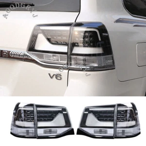 For Toyota Land Cruiser 2016-21 Smoke Black LED Tail Lights Brake Lamps Assembly - Foto 1 di 4