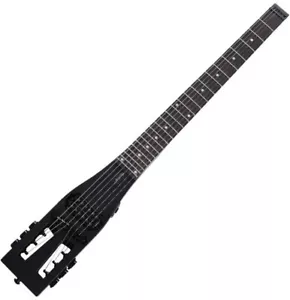 Electric Guitar Practice Portable Travel 82CM 1.6KG Black Matte 25.5" Full Scale - Picture 1 of 7