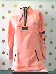 Sudadera Victorias Secret ROSA Cuarto con Cremallera Cuello Simulado Sudadera Naranja Claro Nuevo con Etiquetas - Imagen 1 de 3