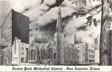 Postcard TX San Antonio Travis Park Methodist Church Signed by Pastor 1963 S55