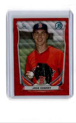 2014 Bowman Draft Picks & Prospects Chrome Red Wave Refractors Jake Cosart 14/25 - Image 1 of 2