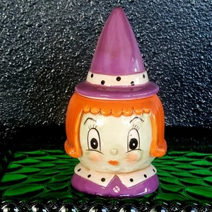 Johanna Parker Mini Baby Ceramic Witch Candy Jar Canister 7" Halloween 2021 - Picture 1 of 7