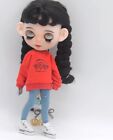 Outfit Set - Fashion Red Sweatshirt White Sneakers Leggings For 12" Blythe Dolls