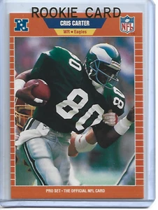 Cris Carter-Philadelphia Eagles-1989 Pro Set Football Rookie Card #314 - Picture 1 of 2