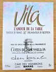 Dom Brial Vila L ' Amour Table Cotes Du Roussillon Etiquettes Vin Baixas  France