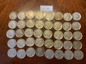 Buffalo Nickel, Full & Partial Date Roll of 40 Coins 1934-37 D&S Mint (Lot U) - Bild 1 von 18