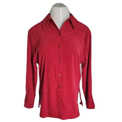 Рубашка с воротником на пуговицах Joanna ~ размер PM ~ красная ~ с длинным рукавом  - Изображение 1 из 4