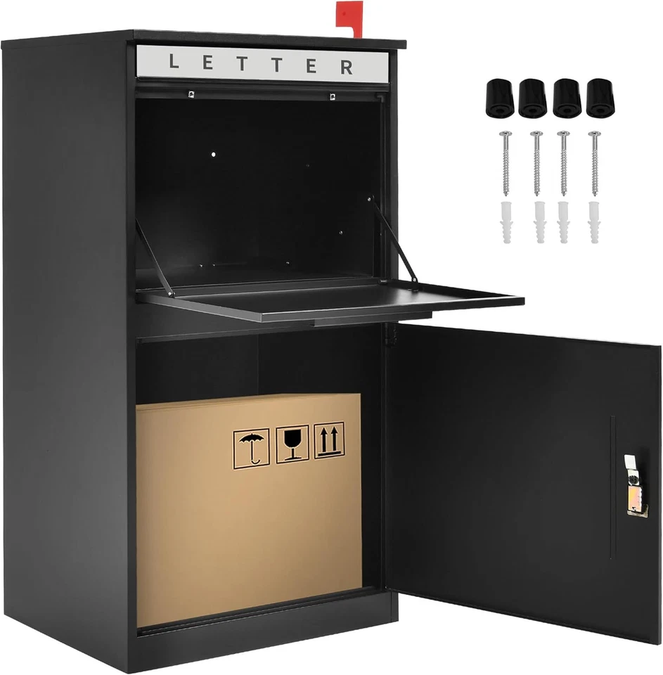 Lockable Parcel Drop Box 18.9x15x35.4 inch Secure Delivery Box w/ Coded Lock - Image 1 of 4