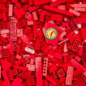 Ladrillos Lego rojos, lote de trabajo mixto, vigas, platos, piezas especiales, pequeños, 500 g - Imagen 1 de 4