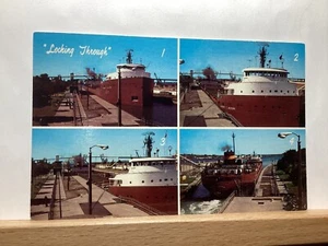 Herbert C. Jackson “Locking Through Soo Locks: Sault Ste. Marie, MI - Postcard - Picture 1 of 3