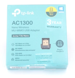 TP-Link Archer T3U Nano AC1300 Nano Drahtlos MU-MIMO USB-Adapter - Afbeelding 1 van 4