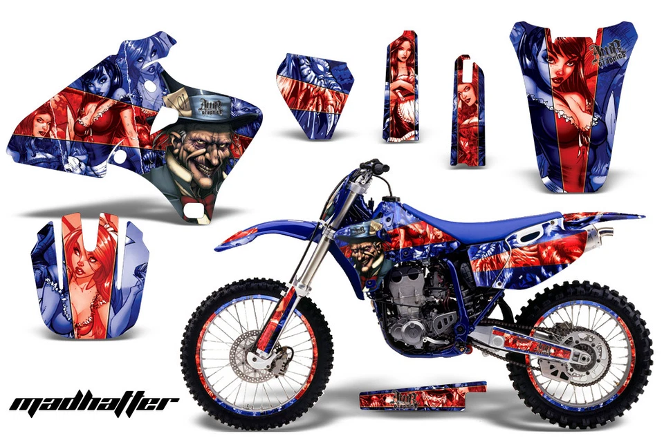 Kit de gráficos envoltura de calcomanías + # placas para Yamaha YZ 250F/400F/426F 98-02 HATTER R U Foto 1 de 1