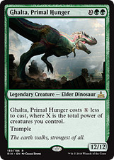 GHALTA, PRIMAL HUNGER ~mtg NM-M Rivals of Ixalan Rare Dinosaur