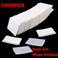 1000 Pcs Acrylic UV Gel Tips Cotton Nail Polish Remover Cleaner Wipes Lint