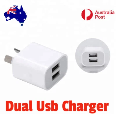 Universal Travel Dual USB AC Wall Home Fast Charger Power Adapter AU Plug - Image 1 of 4
