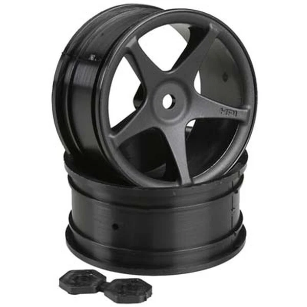 HPI Racing 1/10th Scale Super Star Wheels, 5-Spoke 26mm Black (2) HPI3696 - Image 1 of 1
