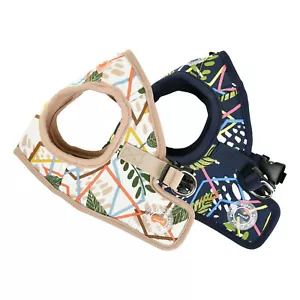 Puppia Dog Harness Vest, No Pull Adjustable, Botanical Beige Navy Blue S M L XL - Picture 1 of 14
