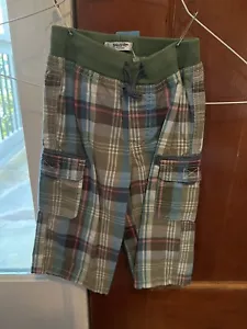 mini boden green plaid cargo pants 18-24 mos - Picture 1 of 3