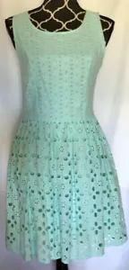 American Rag Cie Phoenix Green Eyelet Lined Keyhole Back Slvless Dress sz M NWT - Picture 1 of 9