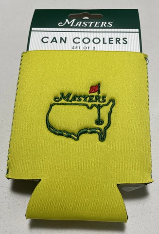 Masters Golf Yellow Can Cooler Set of 2 from Augusta National Golf Course New Cover