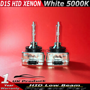 2x D1S Bulbs 35W Xenon Light Pure White 5000K Low Beam Fiat Bravo MK2 2007-2014