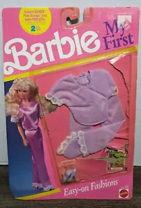 Vintage Barbie My First Easy On Puppenkleidung 1990 4781 lila PJ Set - NEU - Bild 1 von 7