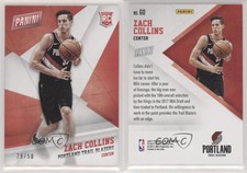 2017 Panini Black Friday Rookies Thick Stock /50 Zach Collins #60 Rookie RC