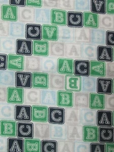ABC Blocks Kinder Quadrate JO-ANN Vintage Baumwollstoff 1 Yard x 44" mit NEU - Bild 1 von 4