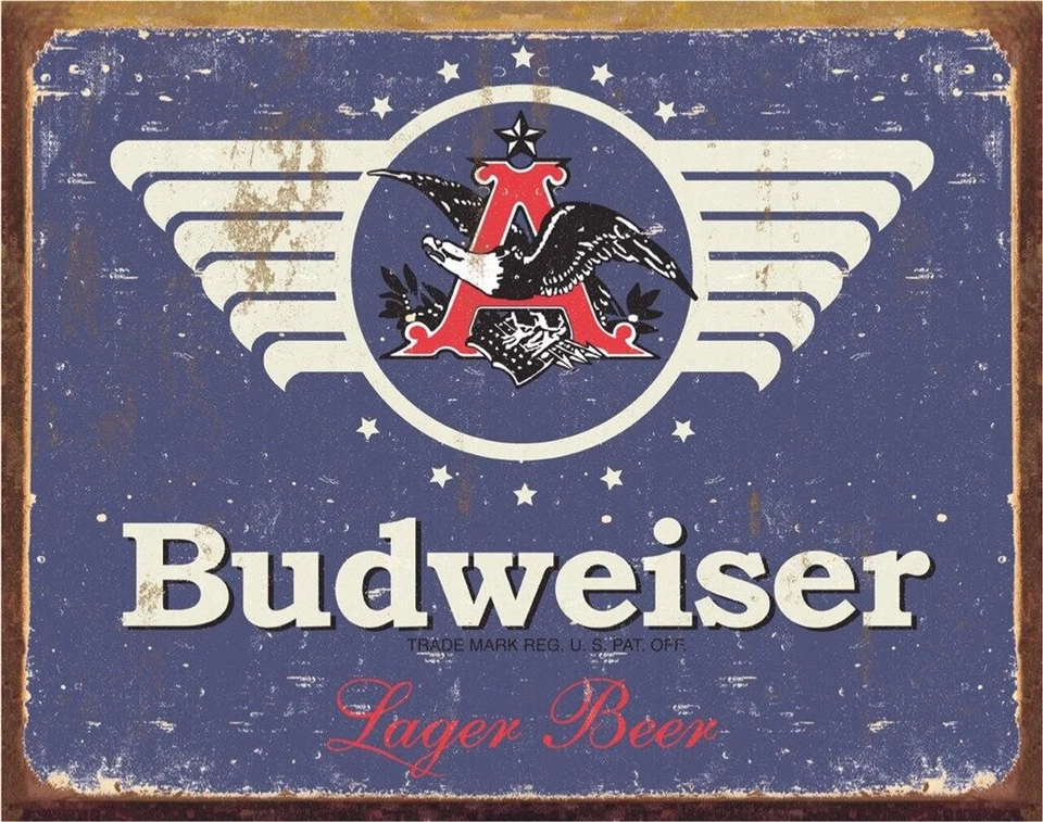 New “1936 Budweiser Logo” Home Bar, Man Cave Wall Decor Metal Sign 16”W x 12.5”H - Image 1 of 1