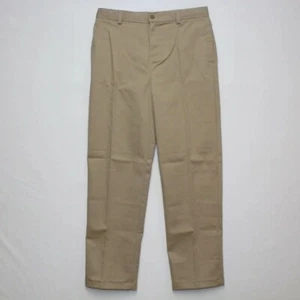 Pantaloni chino Lands End Uniform Young Men taglia 30x30, misto tinta unita davanti, cachi #3 - Foto 1 di 2