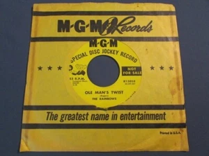 THE RAINBOWS STRAIGHT AHEAD/OLE MAN'S TWIST MGM 7"45 PROMO K13058 ORIG. SLEEVE - Picture 1 of 18