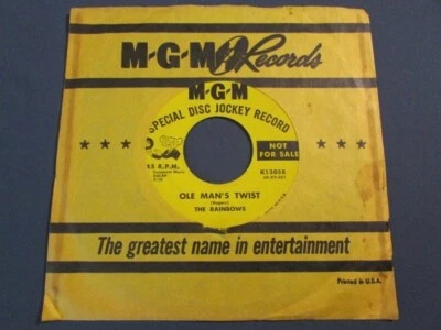 THE RAINBOWS STRAIGHT AHEAD/OLE MAN'S TWIST MGM 7"45 PROMO K13058 ORIG. SLEEVE - Image 1 of 4