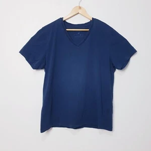 Marcs Shirt Mens XL Extra Large Navy Blue Standard Short Sleeve Cotton T Tee - Picture 1 of 9