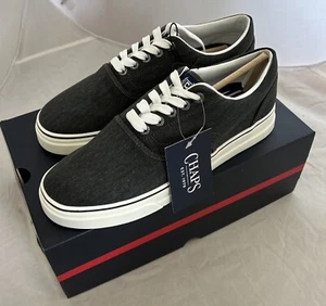 Chap's Men's SIZE 8.5 Chace Canvas Lace-up Casual Fashion Sneaker, Charcoal Gray - Picture 1 of 8
